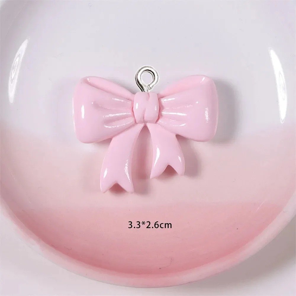 Resin Art Engagement - 10 Pieces Candy Color Bow Resin