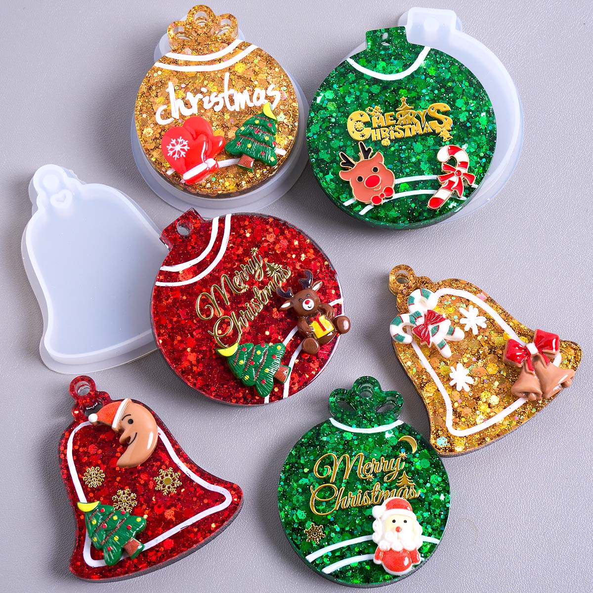 Resin Art Tools - Xmas Tag Pendant Silicone Mold DIY