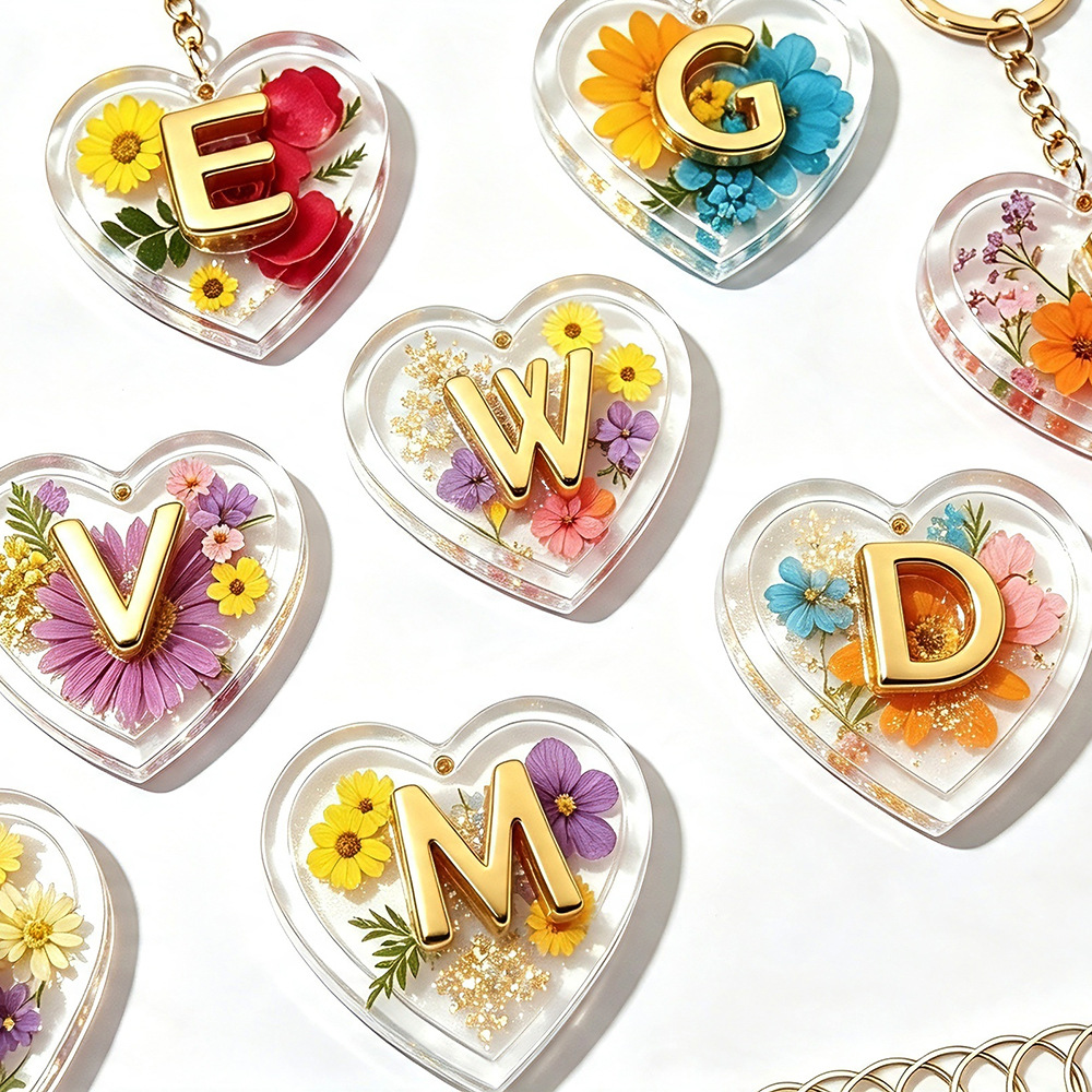 Resin Art Name - Complete 26 Letters & Heart Silicone