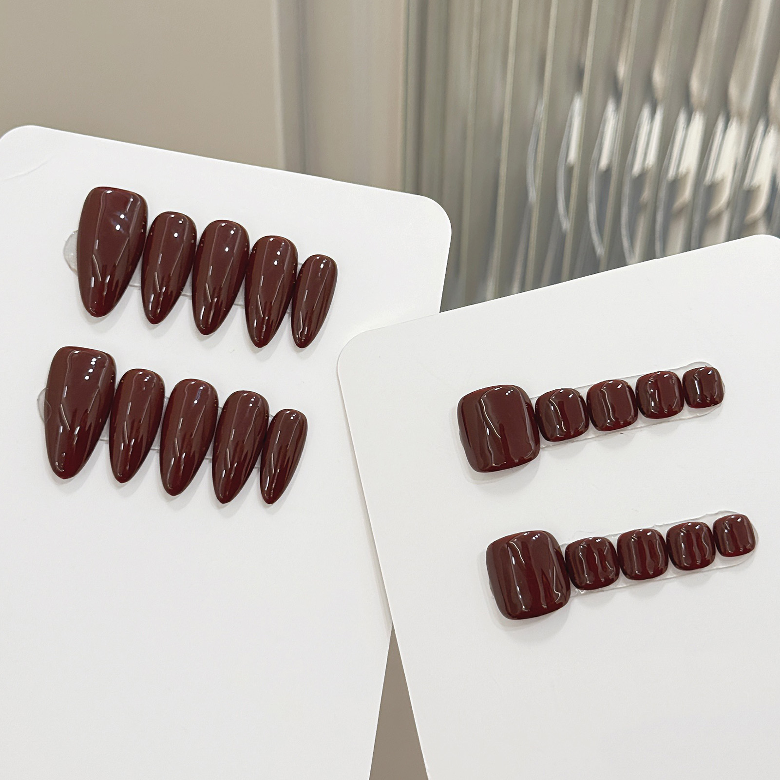 Resin Art Work - 10pcs Handmade Solid Color Almond Press