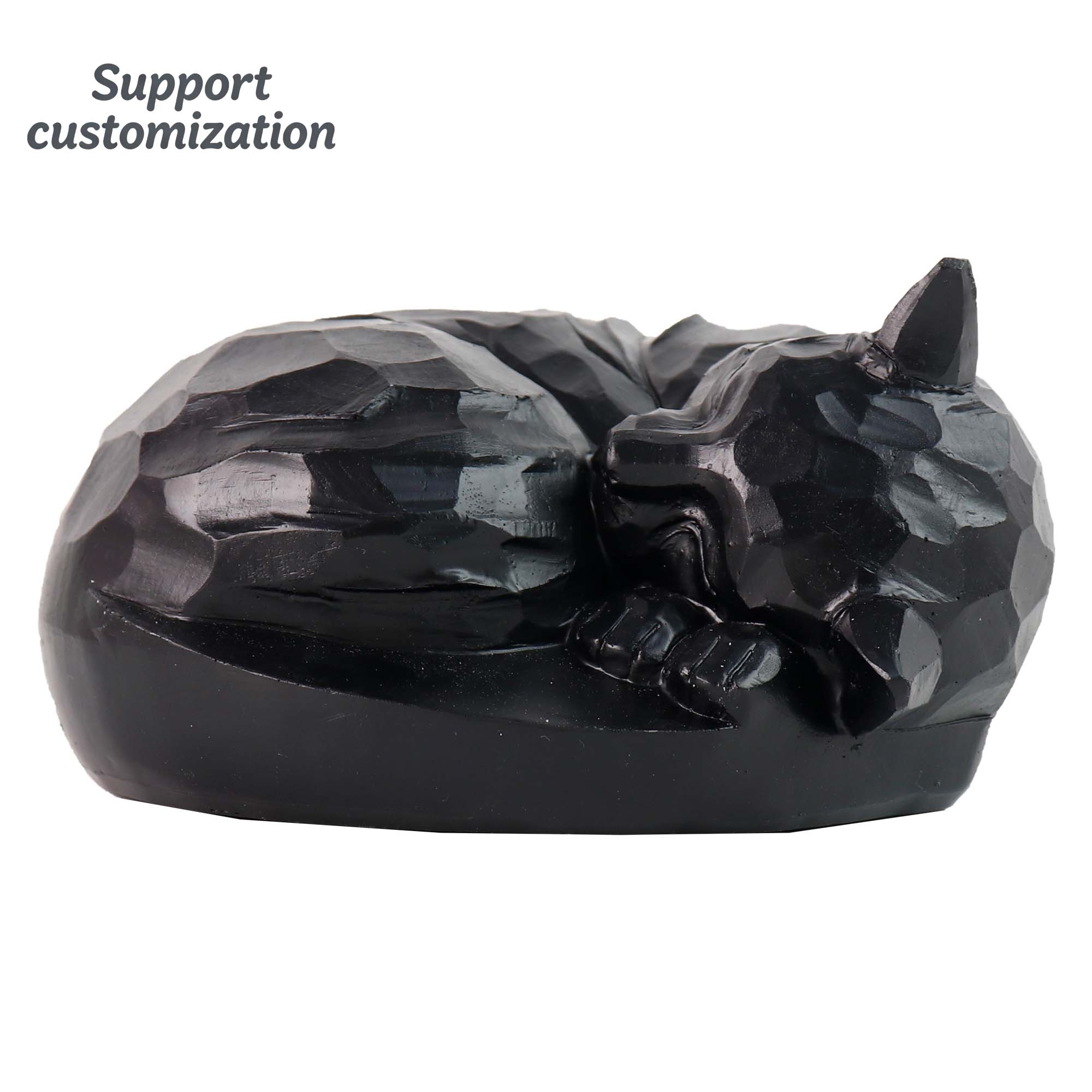 Resin Art Name - Black Cat-Themed Hand-painted Resin Memorial Pet