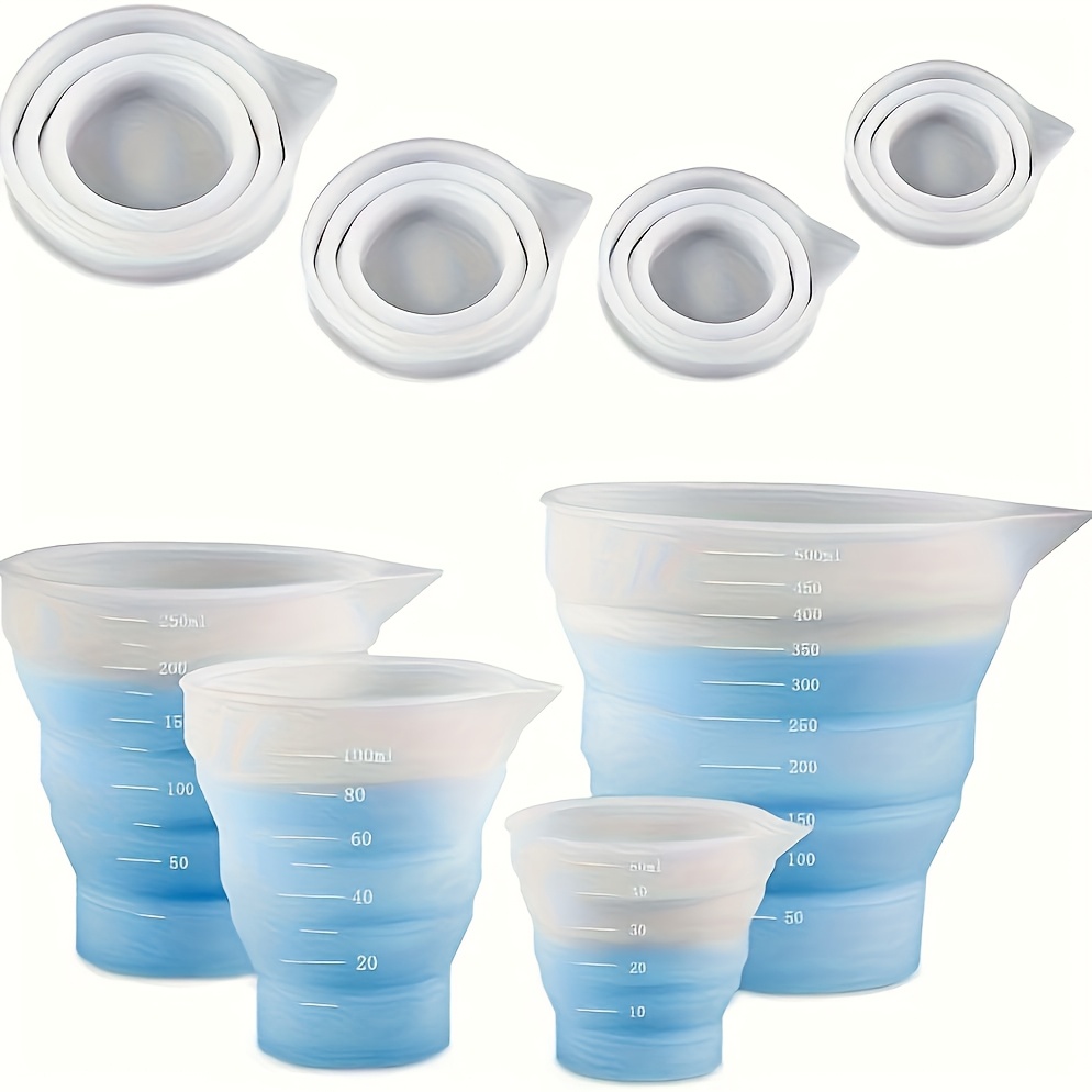 Resin Art Tools - 50-500ml Foldable Silicone Measuring Cup Multi-spec