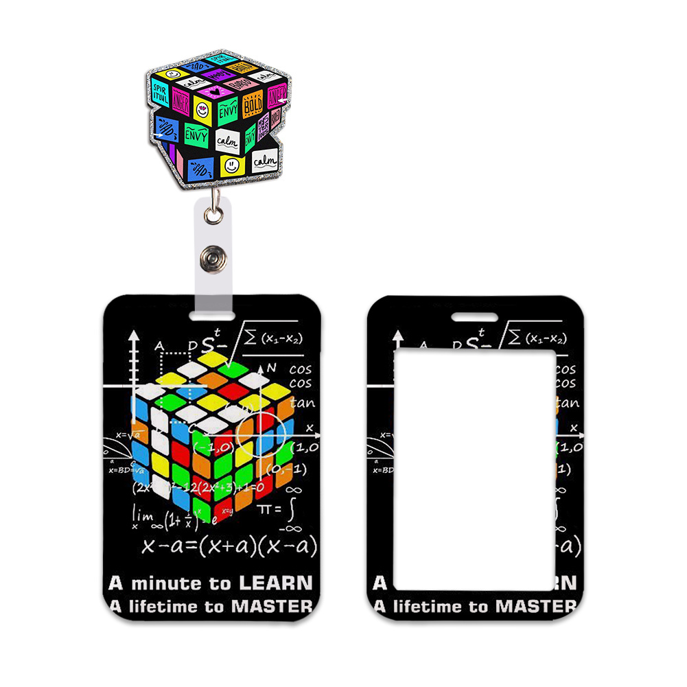 Resin Art Name - Magic Cube Pattern Work Card Holder