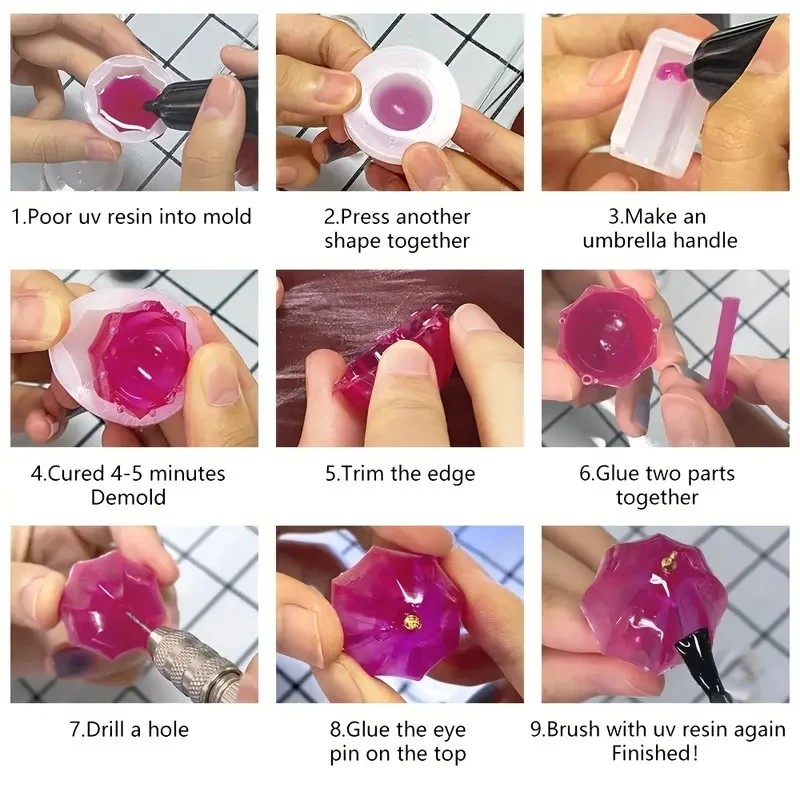 4pcs DIY Crystal Resin Cute Um - Resin Art Tools review and price