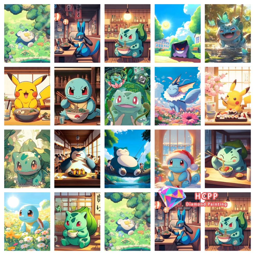 Pikachu Bulbasaur Squirtle Ani - Resin Art Work review and price