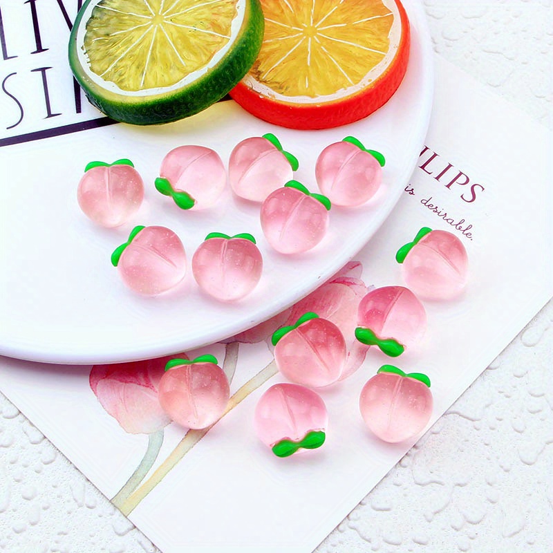 10Pcs New Transparent Peach Fl - Resin Art Engagement review and price
