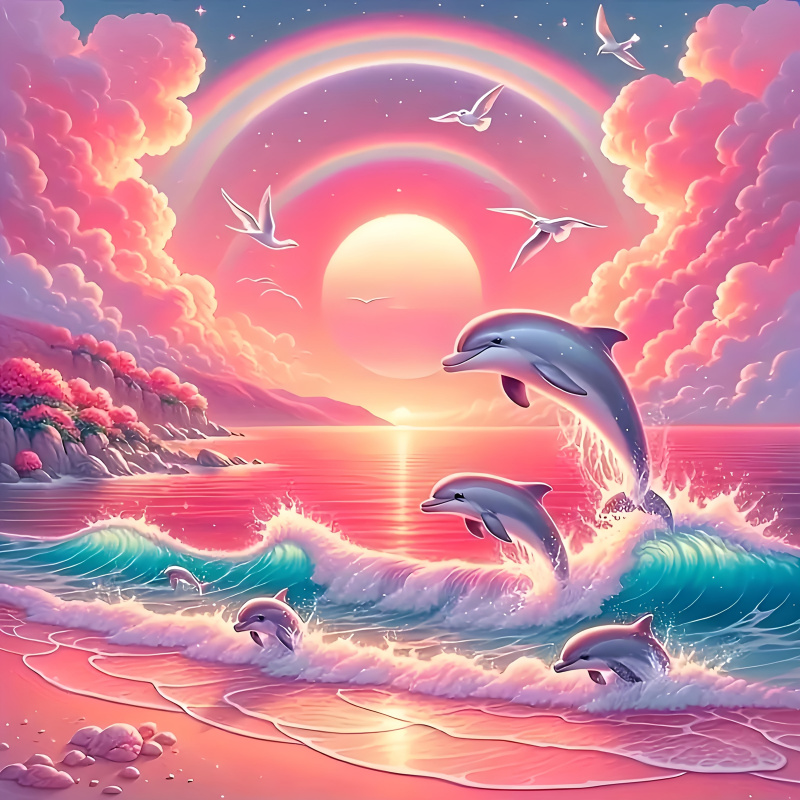 Diamond Painting Kit, Pink Sky - Resin Art Work review and price