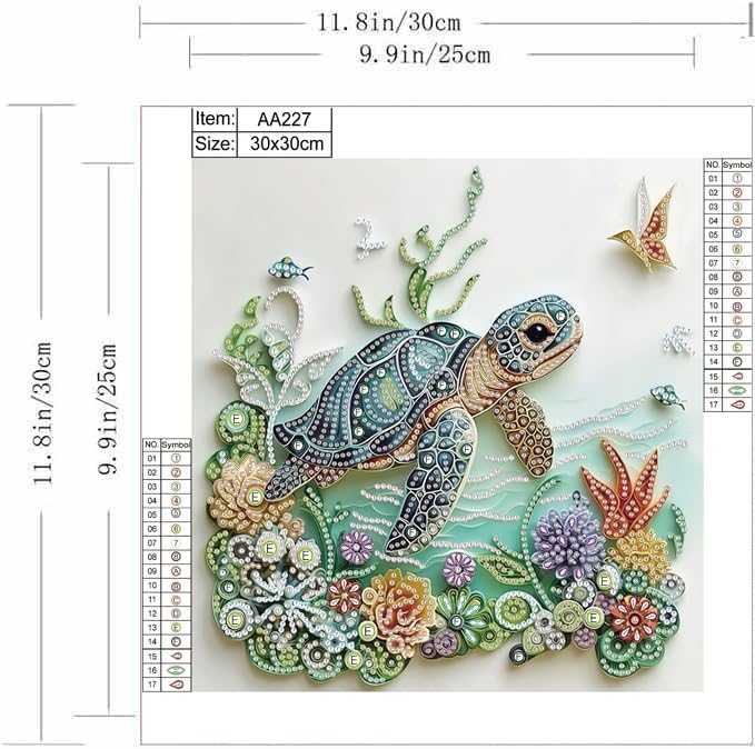 Sea Turtle Animal Diamond Pain - Resin Art Of Flowers review and price