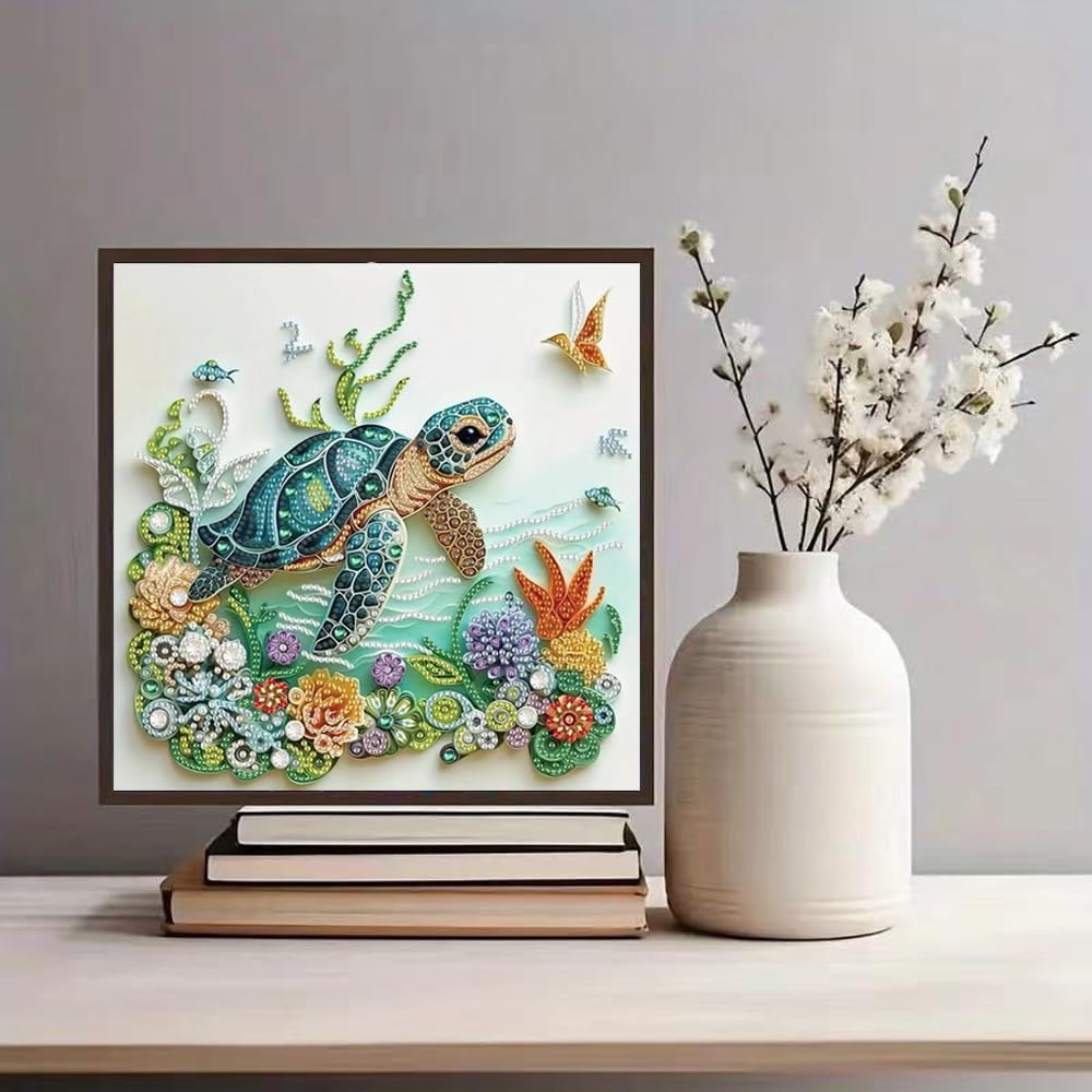 Sea Turtle Animal Diamond Pain - Resin Art Of Flowers review and price