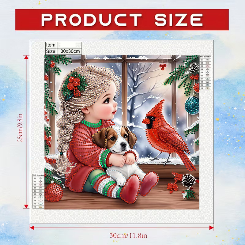 Winter Girl and Dog Diamond Pa - Resin Art Work review and price