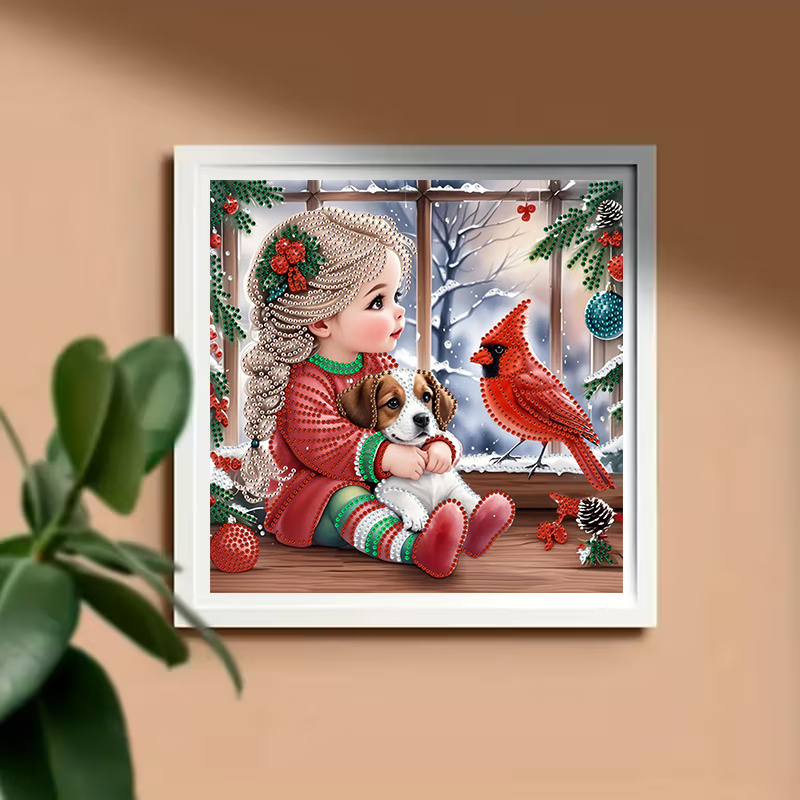 Winter Girl and Dog Diamond Pa - Resin Art Work review and price
