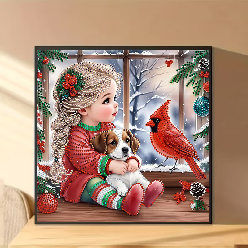 Winter Girl and Dog Diamond Pa - Resin Art Work review and price