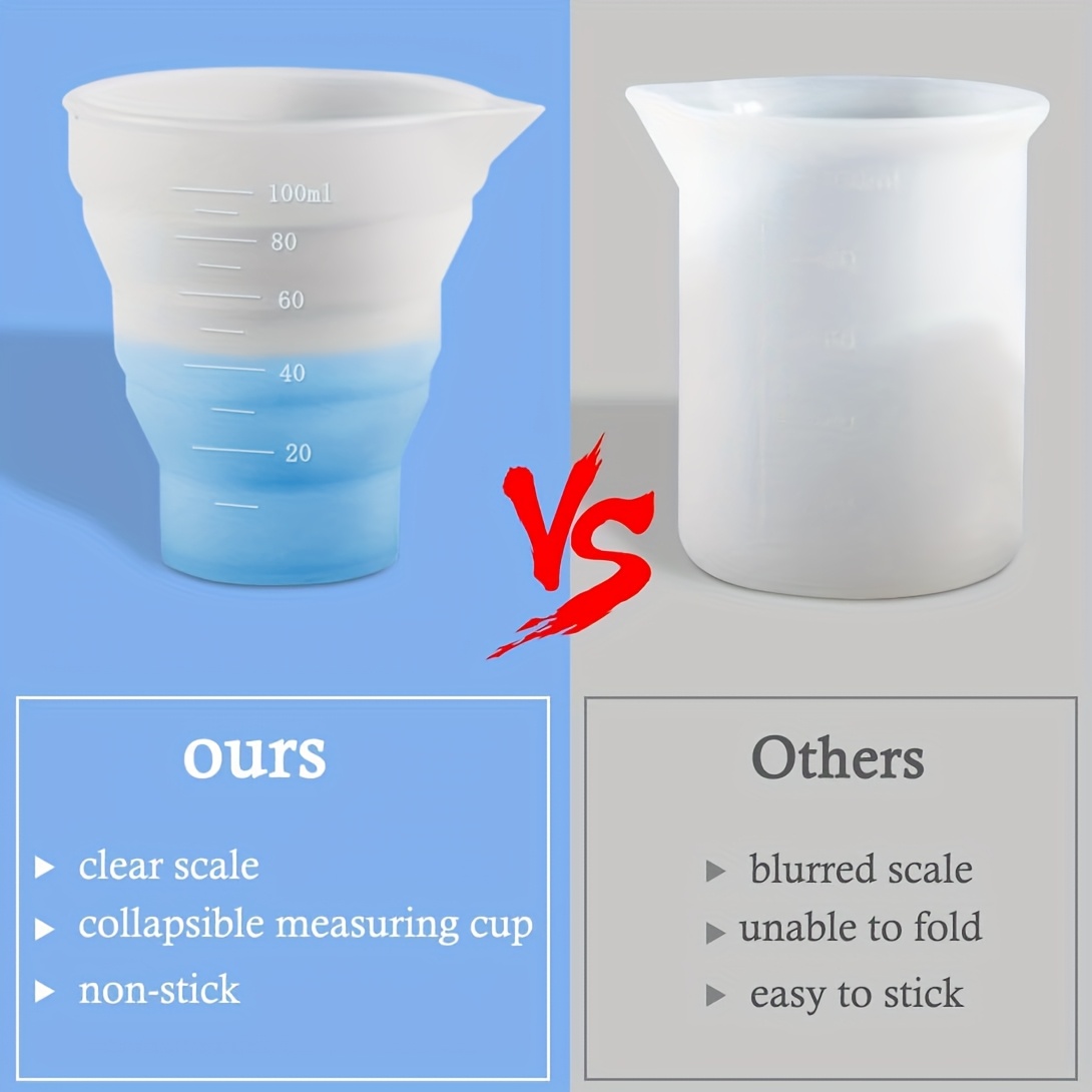 50-500ml Foldable Silicone Mea - Resin Art Tools review and price