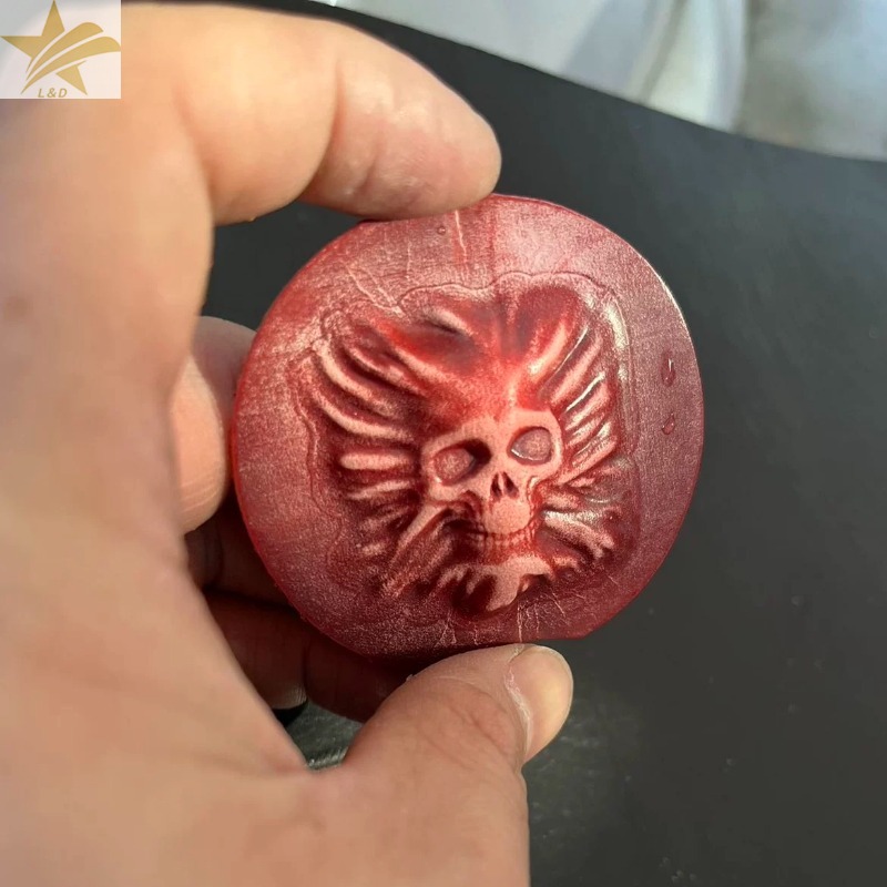 3D Mini Skull Head Leather Sta - Resin Art Logo review and price