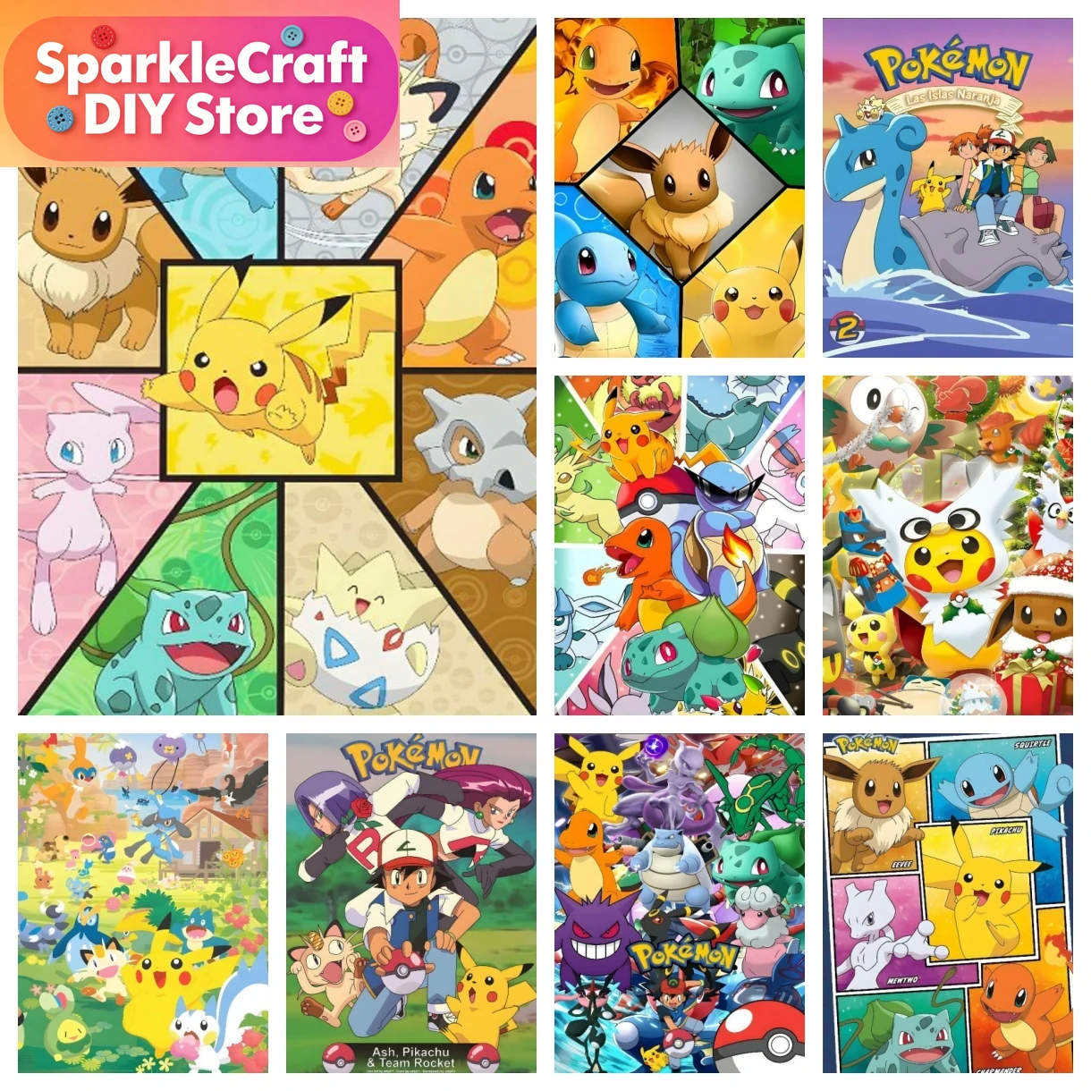 1pc frameless Cartoon Pokemon  - Resin Art Work review and price