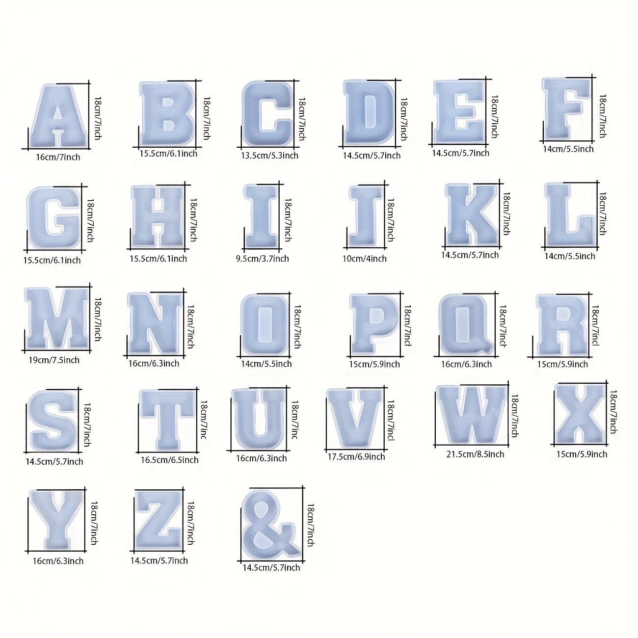7-Inch Large Letter Resin Mold - Resin Art Logo review and price