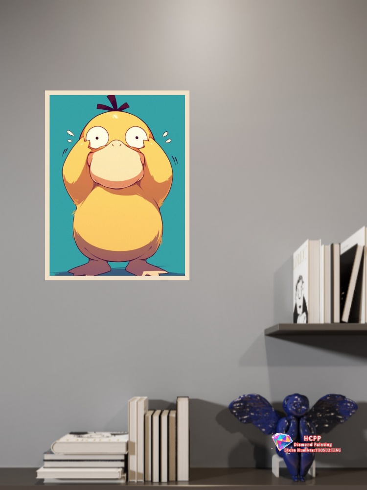 1pc frameless Psyduck Cartoon  - Resin Art Work review and price