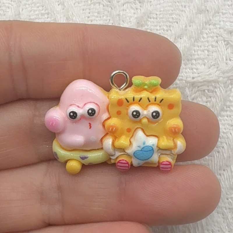 10pcs cartoon resin pendant, D - Resin Art Engagement review and price