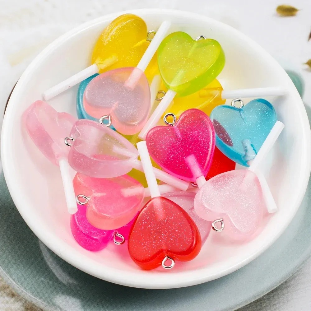 10Pcs Kawaii Sparkly Heart Lol - Resin Art Engagement review and price