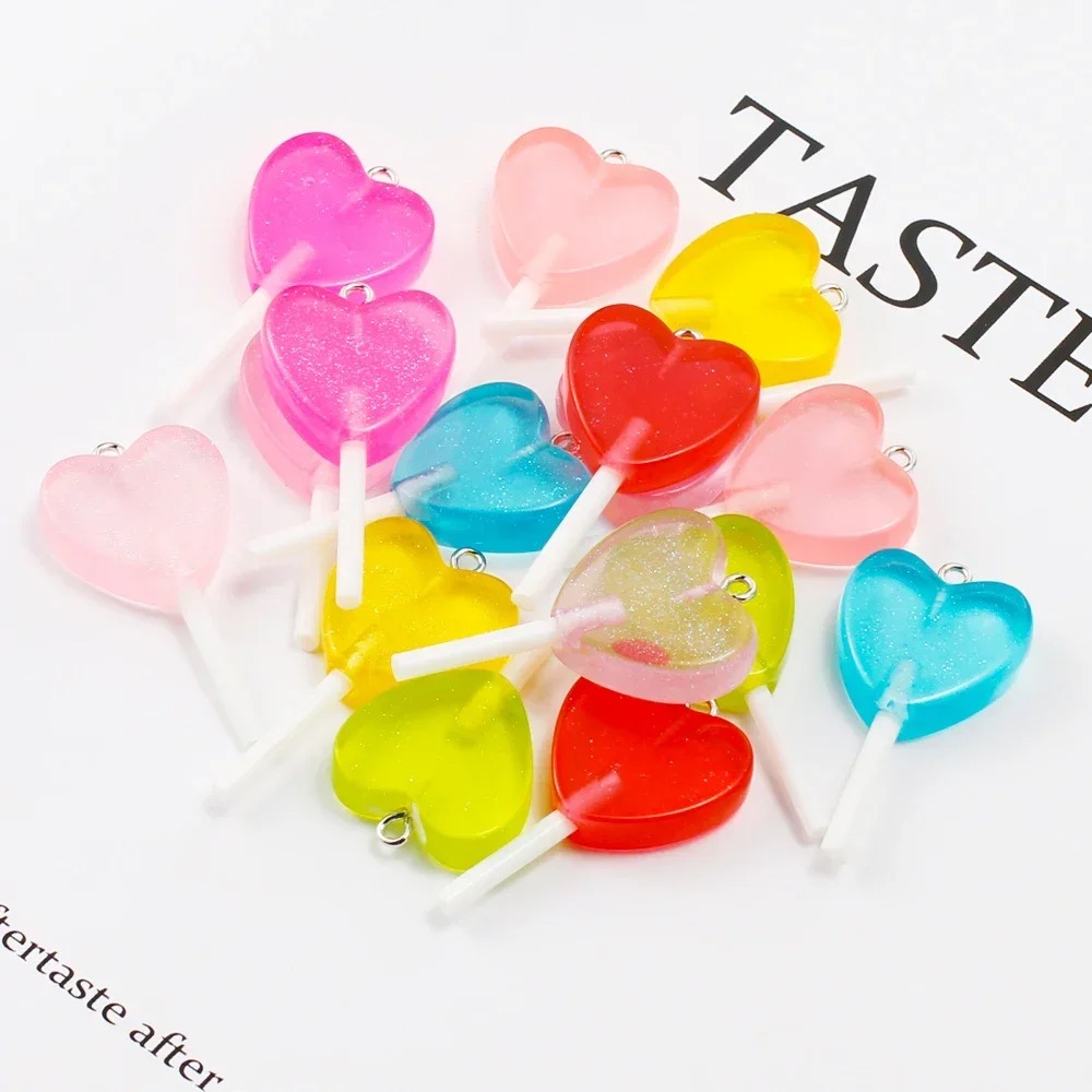 10Pcs Kawaii Sparkly Heart Lol - Resin Art Engagement review and price