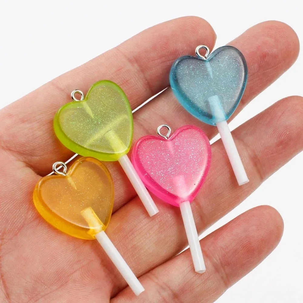 10Pcs Kawaii Sparkly Heart Lol - Resin Art Engagement review and price